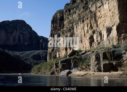 Rafting de Boquillas Canyon, Rio Grande, Big Bend National Park, Texas Banque D'Images