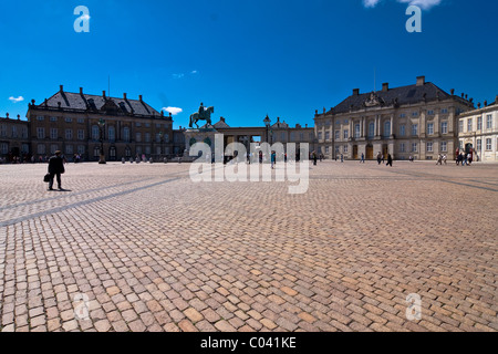 Le Palais d'Amalienborg à Copenhague, Danemark. Banque D'Images