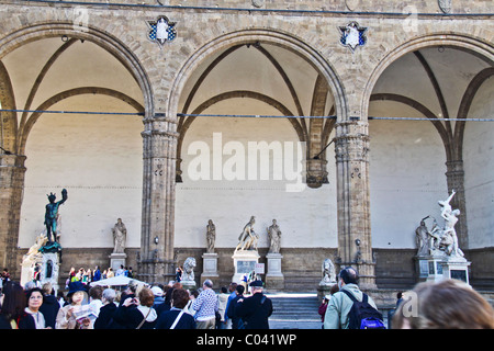 Des statues dans Loggia dei Lanzi, Florence, Italie Banque D'Images