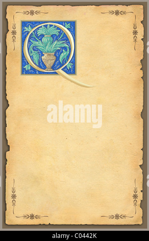 Vintage initiales lettre ' Q ' Banque D'Images