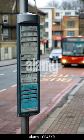Bus stop in Tulse Hill, London, UK Banque D'Images