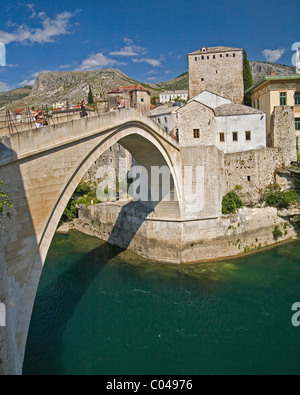 Reconstruit le Stari Most (Vieux Pont) à Mostar, Bosnie Herzégovine0. Banque D'Images