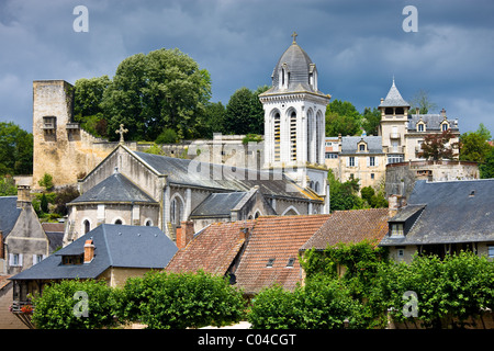 Ville de Montignac en Dordogne, France Banque D'Images