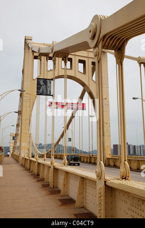 La 9e pont sur la rivière Allegheny, Pittsburgh, USA Banque D'Images