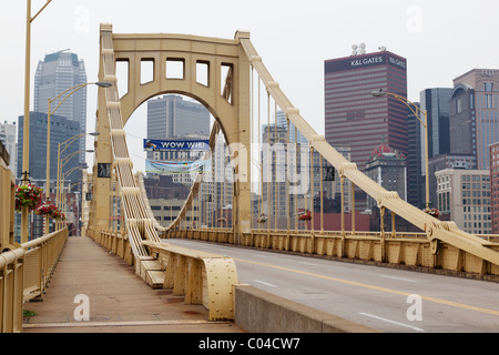 La 9e pont sur la rivière Allegheny, Pittsburgh, USA Banque D'Images