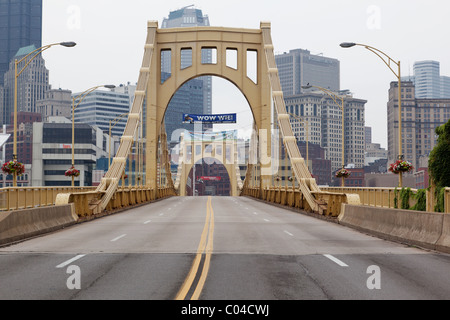 La 9e pont sur la rivière Allegheny, Pittsburgh, USA Banque D'Images