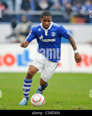 Jefferson Farfan, jouant pour le club allemand de Bundesliga Schalke 04 Banque D'Images