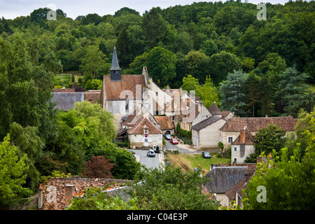 Village traditionnel français d'Angles sur l'Anglin, Vienne, près de Poitiers, France Banque D'Images