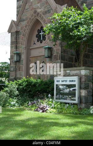 Première église baptiste d'Ann Arbor E 512 Huron St, Ann Arbor, MI 48104 (734) 623-1255 Site Web Banque D'Images