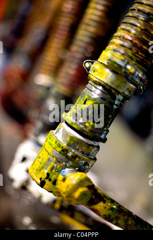 Colorés et sale indurstrial conseils pour peindre Banque D'Images