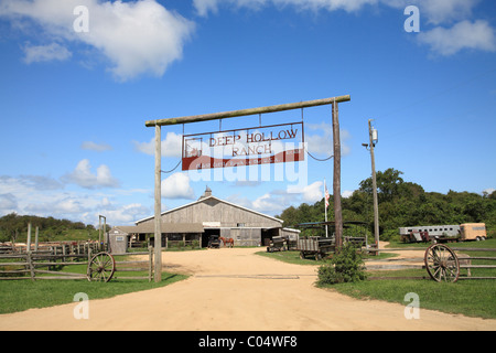 Deep Hollow Ranch, plus ancien ranch dans USA, Montauk, Long Island, New York, USA Banque D'Images