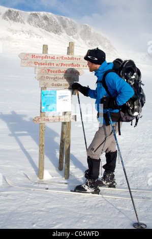 Le ski de fond, Ustaoset, Norvège Banque D'Images