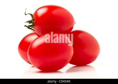 Close up de tomates italiennes à partir de la faible perspective. Banque D'Images