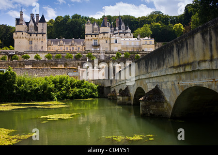 Chateau d'Usse à Rigny usse de partout dans l'Indre, dans la vallée de la Loire, France Banque D'Images