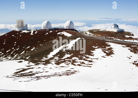 Observatoire astronomique de Mauna Kea à Hawaï Banque D'Images