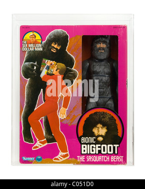 1977 Bionic Bigfoot à partir de la série de Six Million Dollar Man, faite par Kenner. MISB, NRFB, AFA 75 EX +/NM (Excellent +/Near Mint). Banque D'Images