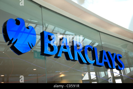 Le logo de la banque Barclays sign Banque D'Images