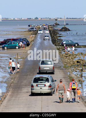 Le passage du Gois, Noirmoutier, Ile France Banque D'Images