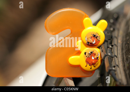 No2 numérotés de kid's toy Banque D'Images