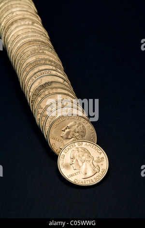 US Coins close up shot Banque D'Images