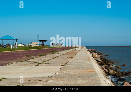 Fortifications à Fort Travis Park, Galveston, Texas Banque D'Images