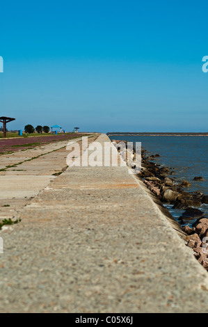 Fortifications à Fort Travis Park, Galveston, Texas Banque D'Images