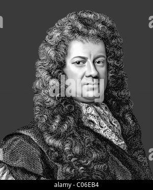 Samuel Pepys 1633 Anglais 1703 Diariste Illustration de une gravure Banque D'Images