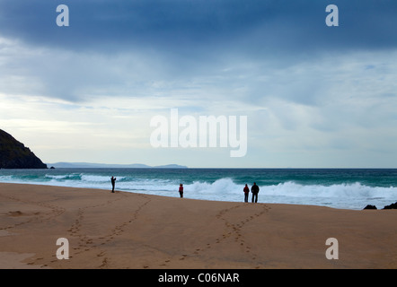 Coumeenoole Beach à Slea Head, péninsule de Dingle, comté de Kerry, Irlande Banque D'Images