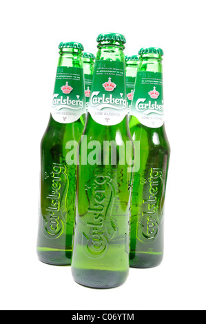 Bas de l'alcool Bière Carlsberg pack 6. Banque D'Images