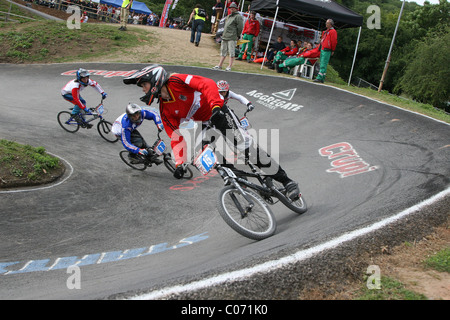 BMX Championnat de course de moto. 8 Juillet 2006 Banque D'Images