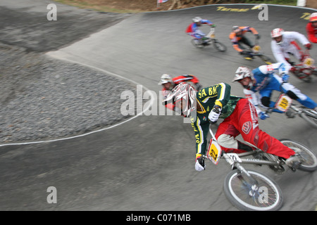 BMX Championnat de course de moto. 8 Juillet 2006 Banque D'Images