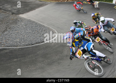 BMX Championnat de course de moto. 8 Juillet 2006 Banque D'Images