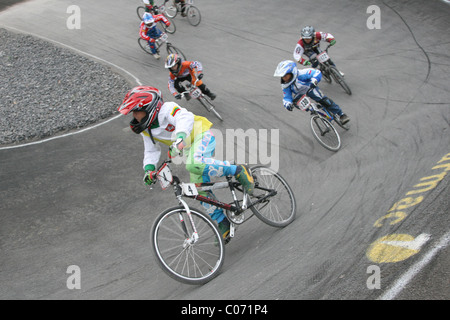 BMX Championnat de course de moto. 8 Juillet 2006 Banque D'Images