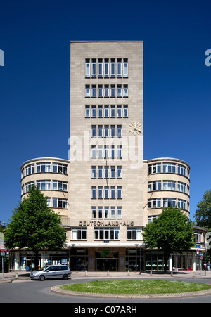 Deutschlandhaus bâtiment administratif, Essen, région de la Ruhr, en Rhénanie du Nord-Westphalie, Allemagne, Europe Banque D'Images