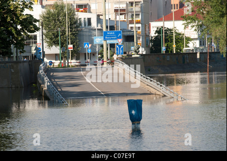 Les inondations sur la rivière Tisza, Szeged, Hongrie, Europe Banque D'Images