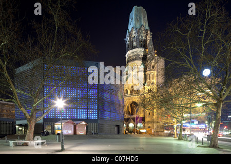 Kaiser Wilhelm Memorial Church, Breitscheidplatz, Charlottenburg, Berlin, Germany, Europe Banque D'Images