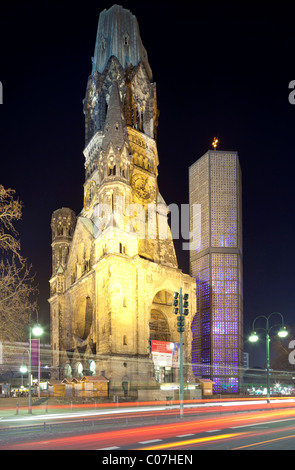 Kaiser Wilhelm Memorial Church, Breitscheidplatz, Charlottenburg, Berlin, Germany, Europe Banque D'Images