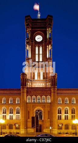 Rotes Rathaus, l'hôtel de ville rouge, Berlin-Mitte, Berlin, Germany, Europe Banque D'Images