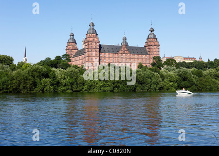 Le château Schloss Johannesburg, rivière principale, Aschaffenburg, principal inférieur de Bavière, en Basse-franconie, Franconia, Bavaria Banque D'Images