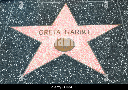 Walk of Fame, GRETA GARBO, Hollywood Boulevard, Los Angeles, Californie, USA Banque D'Images