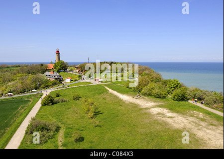 Zone touristique avec le phare, 35 mètres, Le Cap Arkona, Ruegen Island, Mecklembourg-Poméranie-Occidentale, Allemagne, Europa Banque D'Images