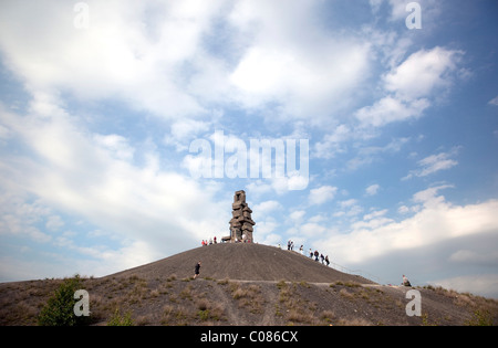 Halde Rheinelbe dump, monument avec sculpture Himmelsleiter ou l'échelle de Jacob, Stairway To Heaven, Gelsenkirchen Banque D'Images