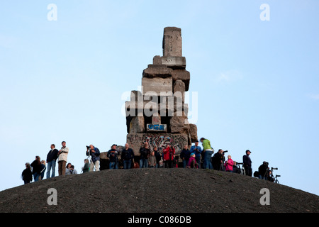 Halde Rheinelbe dump, monument avec sculpture Himmelsleiter ou l'échelle de Jacob, Stairway To Heaven, Gelsenkirchen Banque D'Images