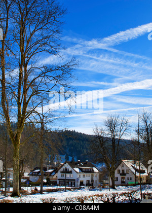 Après-midi d'hiver à Todtmoos, Forêt Noire, Bade-Wurtemberg, Allemagne. Banque D'Images