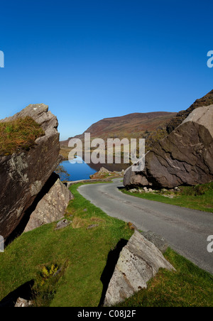 Le Lac Noir, le Gap of Dunloe, le Parc National de Killarney, comté de Kerry, Irlande Banque D'Images