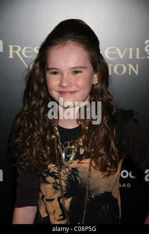 Madeline Carroll Resident Evil : Extinction Première Mondiale au Planet Hollywood Hotel et Casino Las Vegas, Nevada - 20.09.07 Banque D'Images