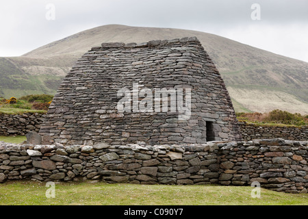 Début de l'Eglise chrétienne, voûte en encorbellement, Oratoire Gallarus, péninsule de Dingle, comté de Kerry, Ireland, British Isles, Europe Banque D'Images