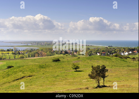 Vue de l'ensemble de Hiddensee, Auberville 72 mètres au-dessus du niveau de la mer, l'altitude la plus élevée de l'île, district de Ruegen Banque D'Images