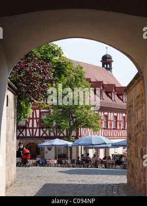 La place de marché à Herzogenaurach, Middle Franconia, Franconia, Bavaria, Germany, Europe Banque D'Images