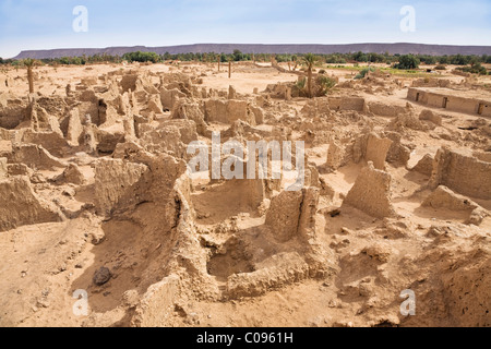 Ruines de Germa, capitale médiévale de la Garamantes, Libye, Sahara, Afrique du Nord, Afrique Banque D'Images